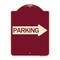 Signmission Parking With Right Arrow Heavy-Gauge Aluminum Architectural Sign, 24" x 18", BU-1824-24371 A-DES-BU-1824-24371 - alternate 1